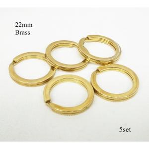 オプションパーツ真鍮二重リング 4個1SET : 財布 バッグ 本革