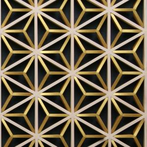 和モダン アートパネル 組子色彩葉 【金銀麻の...の詳細画像2