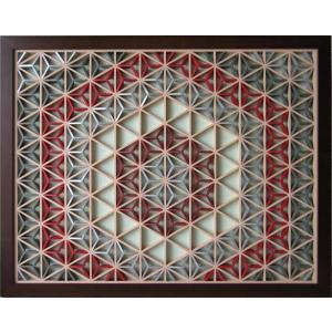 和モダン アートパネル 組子色彩葉  インテリア 空間お引立て