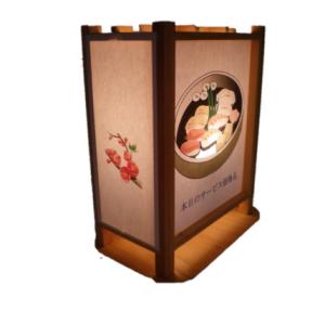 No.181　テーブルライト　和風販促入替式スタンド　(キット)　看板　表示パネル　入れ替え式行灯　アートクラフト用スタンド