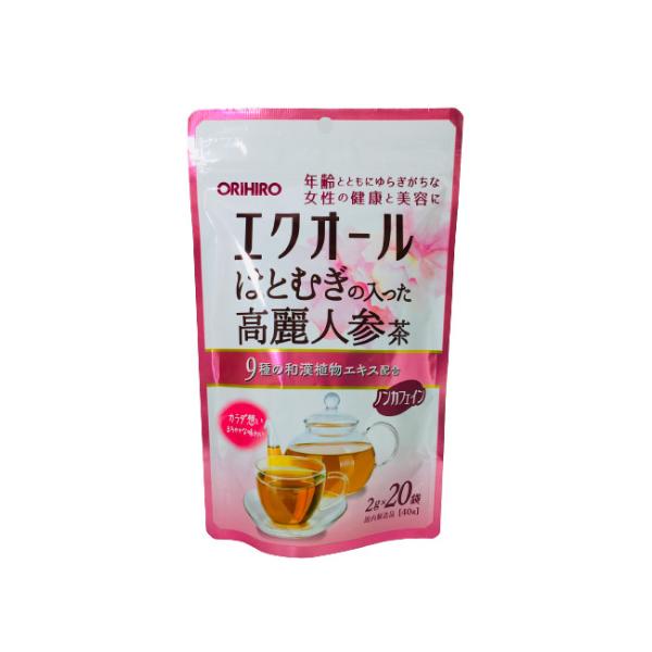 オリヒロ エクオール はとむぎの入った高麗人参茶 2g × 20袋