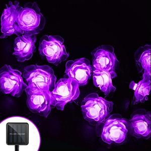 Berocia ストリングライト ソーラー led 屋外 30 led 8つのモード ローズ イイルミネーションライト太陽充電 IP65防水 クリスマ