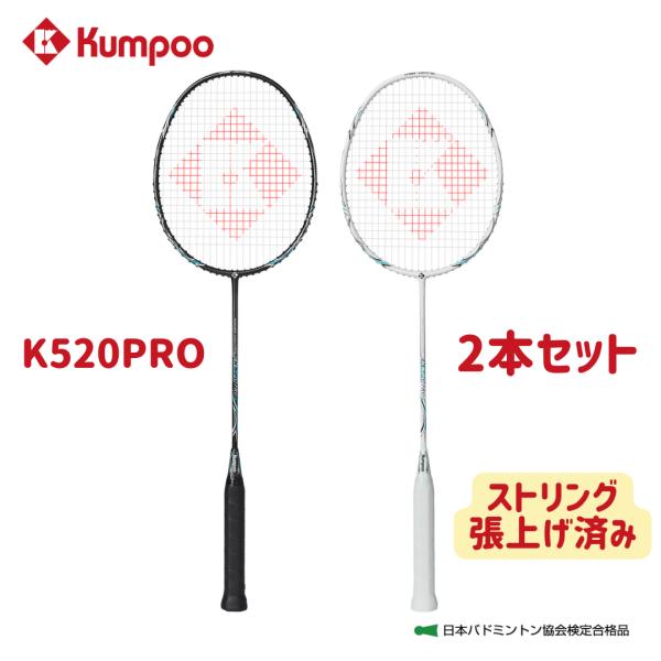 【２本セット】薫風 パワーコントロール K520PRO ストリング張上げ済み バドミントンラケット ...