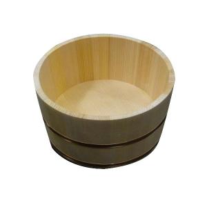 日本製 さわら湯桶 （銅タガ/丸型）《12405》 木製 檜 桧 ゆおけ 湯