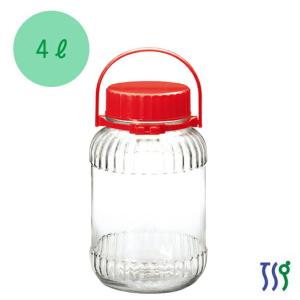 /即納/ 6本セット 果実酒びん 梅酒瓶 4L (5号) 日本製 / 東洋佐々木ガラス 梅酒びん 梅酒ビン 果実酒瓶 密封瓶 密封びん 保存びん 瓶 びん ビン 梅 らっきょう