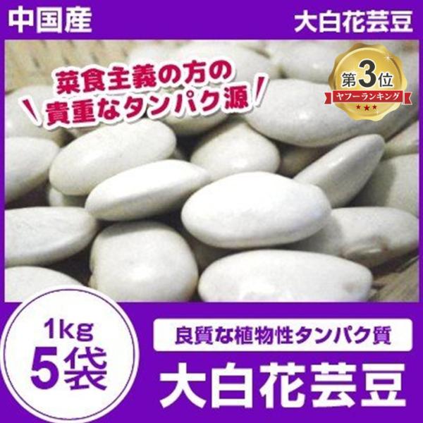 大白花芸豆5kg（1kg×5袋） 白花豆 外国産