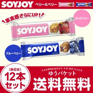 大塚製薬 ソイジョイ SOYJOY12本セット ストロベリー＆ブルーベリー 各6本  soyjoy そいじょい 送料無料 ダイエット食品 栄養補助食品 朝食 小腹 ゆうパケット