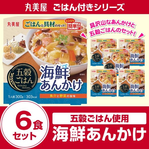 丸美屋食品 五穀ごはん 海鮮あんかけ×6食　レトルト食品 まとめ買い インスタント食品