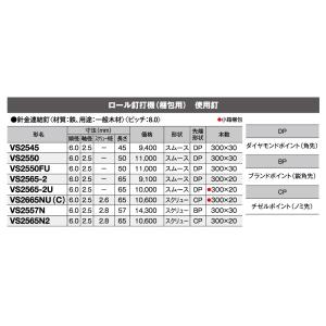 日立(ハイコーキ) ロール釘打機(梱包用) 使用釘 VS2565-2U｜kunimotohamono