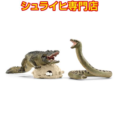 【シュライヒ専門店】シュライヒ アナコンダとワニ 42559 動物フィギュア ワイルドライフ Wil...