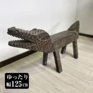 カフェ改装処分バリ島彫刻木製ベンチ(座下収納庫)レア カフェ改装処分(引取限定)バリ島彫刻木製ベンチ(座下収納庫)レア
