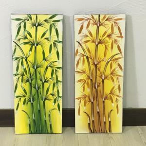 バリ絵画 ライステラス 棚田 田園風景 フレーム付 W63×H53cm バリ