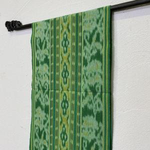 イカット 200×27cm 緑系 001 壁掛け テーブルランナー