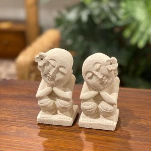 木彫り 壁掛け ラマシタ H60cm ペアセット カップル ペア インドネシア