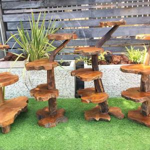 アジアン家具 2段ラック チーク バンブー バリ島 オリジナル バリ島