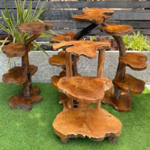 アジアン家具 2段ラック チーク バンブー バリ島 オリジナル バリ島