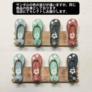 木製 壁掛け ハンガー 4連 フック サンダル...の詳細画像4