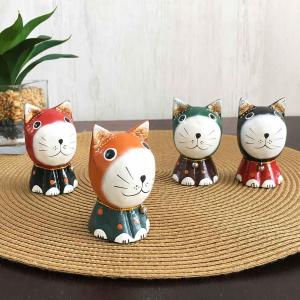 バンザイ皿持ちバリネコ アニマル 猫 置物 小物 バリ島 アジアン