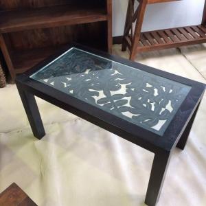 アイデック モダン ◇ ゾーン ガラス ローテーブル 片山 正通 幅1250