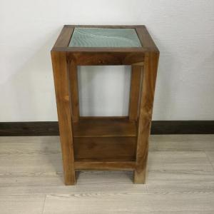 アジアン家具 2段ラック チーク バンブー バリ島 オリジナル バリ島