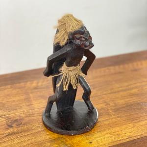 木彫り 祈る バリニーズ カップル像 ペア セット 木製 オブジェ 置物