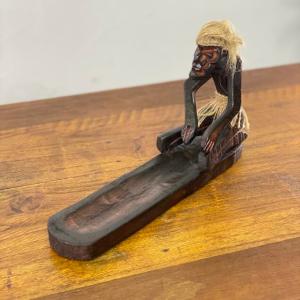 木彫り 祈る バリニーズ カップル像 ペア セット 木製 オブジェ 置物