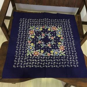 バティック マルチカバー 鳥 花 鳳凰 110×175 茶系 テーブルクロス