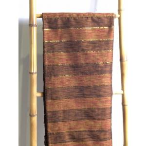 バティック マルチカバー 鳥 花 鳳凰 110×175 茶系 テーブルクロス