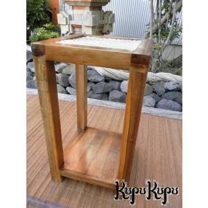 ラタン 3段 シェルフ コーナーラック H80cm 竹製品 バンブーインテリア