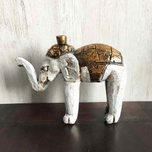 親子 ぞう ゾウ elephant インテリア 置物 木彫り 木製 動物雑貨