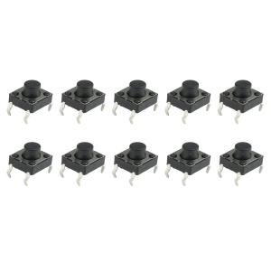 タクトスイッチ 10個 黒 6×6×4.3mm ...の商品画像