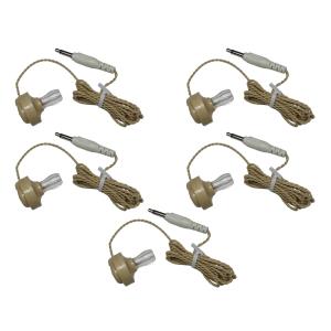 5個 セラミックイヤホン プラグ付き クリスタルイヤホン代用