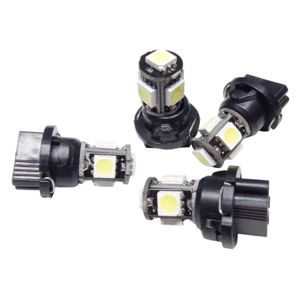 T10 白 ウェッジベース用ソケット一体型 5SMD 5050 LED
