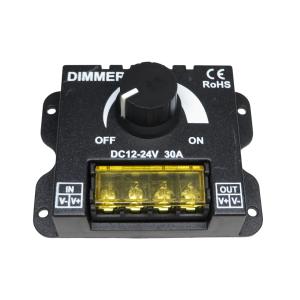 LED調光器 1個 DC12-24V 30A PWM調光器 無段階調整 照明調光コントローラー