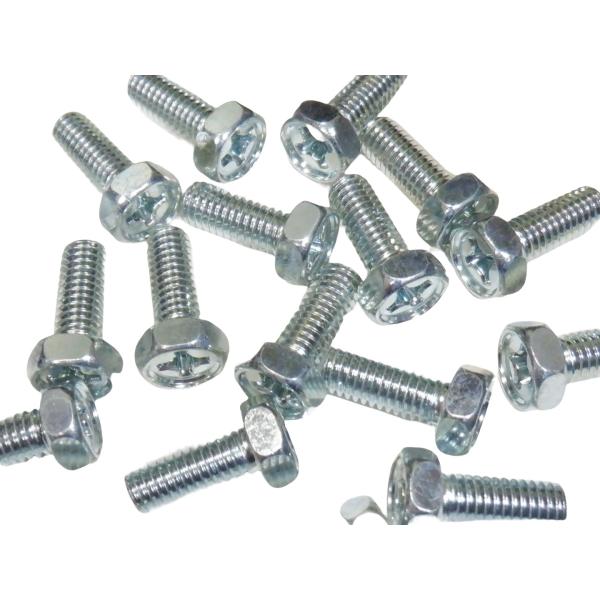 アプセットボルト M6×15mm 10個 ユニクロメッキ