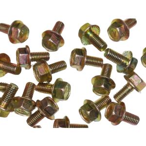 フランジボルト M6×12mm 10個入り クロメートメッキ セレート付き