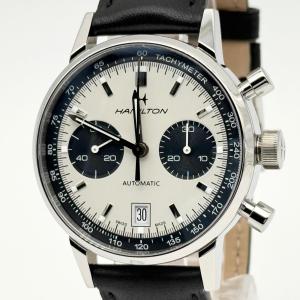 HAMILTON ハミルトン イントラマティック オートクロノ H38416711 ホワイト AT メンズ 腕時計 稼働品 箱 保証書