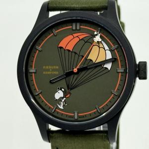 BAMFORD×RBURN バンフォード Snoopy スヌーピー 39mm B80 世界100本限定 029/100 カーキ AT メンズ 腕時計 稼働品 箱 ギャラ