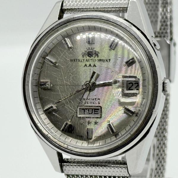 ORIENT オリエント スイマー デイデイト 19石 104952 グレー AT メンズ AAA ...