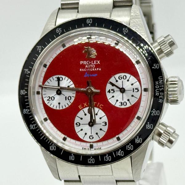 PRO-LEX DINO レッドダイヤル レッド AT メンズ ディーノ 箱 ギャラ 説明書 コマ1...