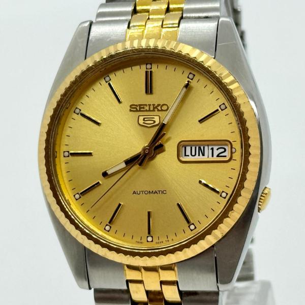 SEIKO セイコー 5 ファイブ 7S26-3110 ゴールド AT メンズ 腕時計