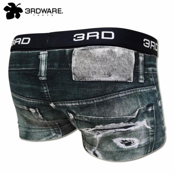 ローライズボクサーパンツ 3RDWARE サードウェア Damage Denim Black ダメー...