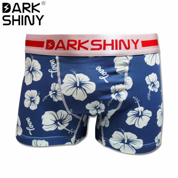 ボクサーパンツ DARK SHINY ダークシャイニー HIBISCUS TRUE BLUE ハイビ...
