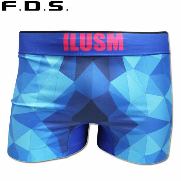 ボクサーパンツ FDS エフディーエス ILUSM 宝石 ブルー BC4190 シームレス メンズ