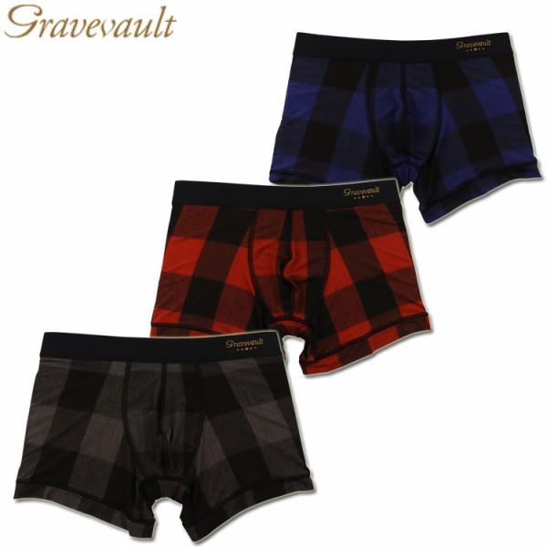 SALE セール ボクサーパンツ Gravevault グレイブボールト Buffalo check...