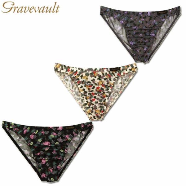 ビキニブリーフ Gravevault グレイブボールト Pink Flamingo ピンクフラミンゴ...