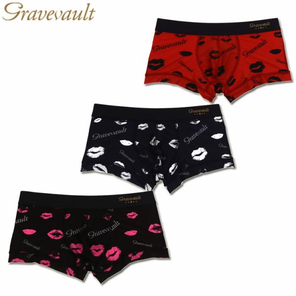 ローライズボクサーパンツ Gravevault グレイブボールト Kiss キス 3052501 メ...