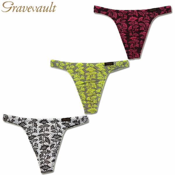 メンズTバック Gravevault グレイブボールト BARBED FLOWER バーブドフラワー...