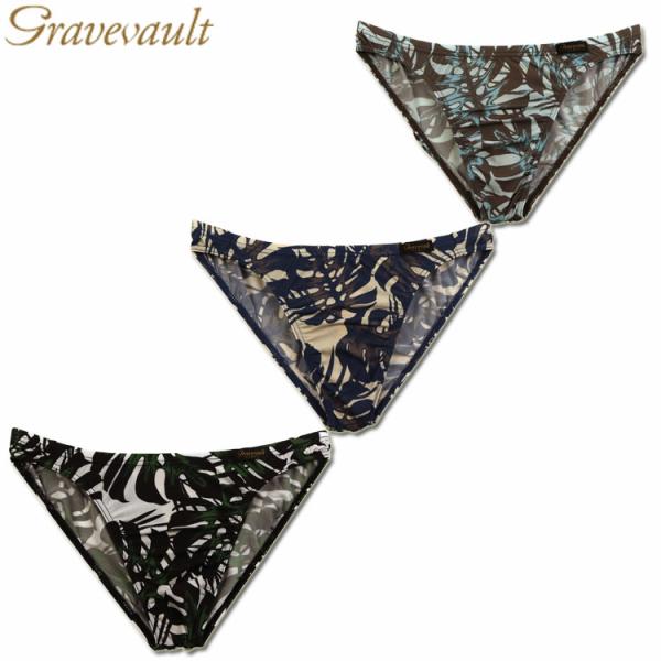 ビキニブリーフ Gravevault グレイブボールト monstera leaf モンステラリーフ...