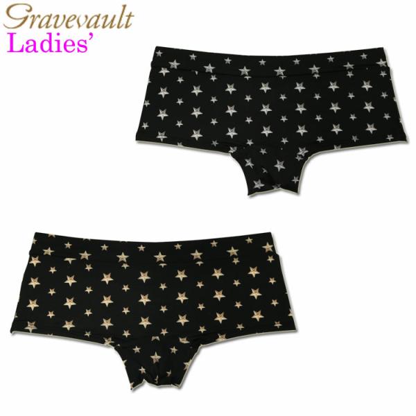 レディースショーツ gravevault グレイブボールト Star Studs スタースタッズ 3...